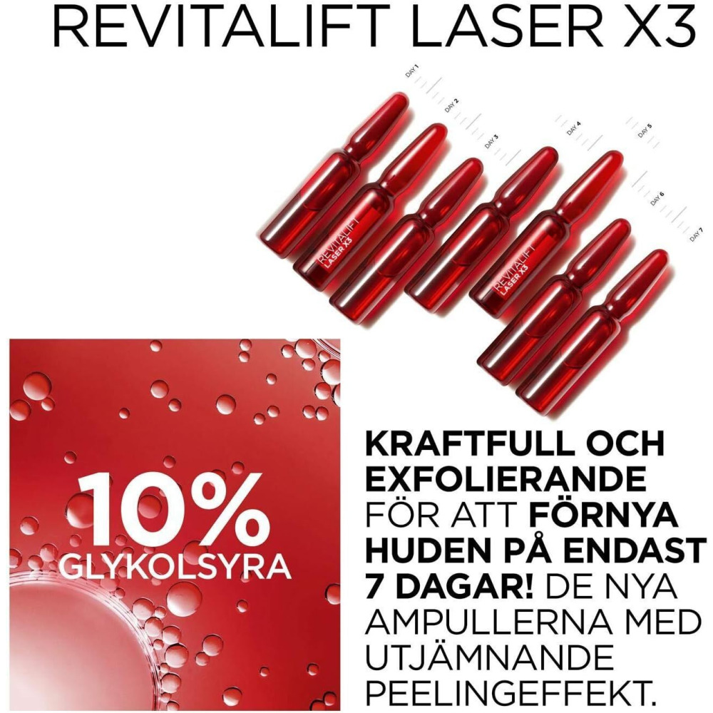L'Oreal Paris Peel Revitalift Laser Renew, Serum 10 Percent Glycolic Acid Ampoules, 7 x 1 ml - 6