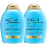  Shampoo and conditioner, Ogx, Renewing + Argan oil of Morocco, 13 fl. oz. x 2 (385 ml x 2), Pack of 2 - 1 miniature