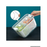 حاوية تخزين ثلاجة متوسطة الحجم من هومسميث مع سلة فواكه ذات طبقة مزدوجة - 2 miniature