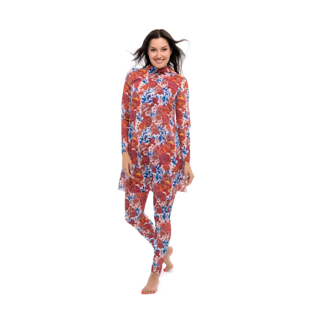 Burkini with hood Pomegranate Red (XL) - 1