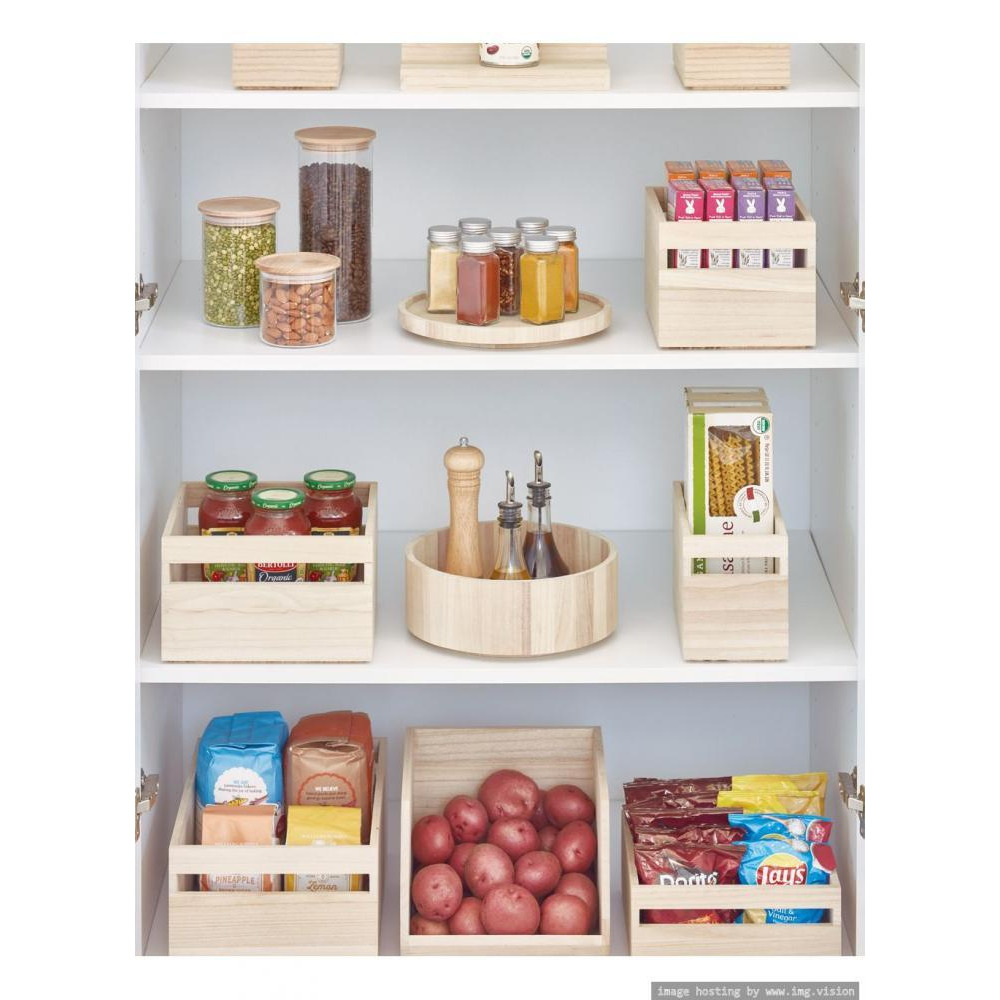 Interdesign Wood Open Front Bin - 4