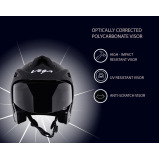 Vega Crux ISI Certified Flip-Up Helmet for Men and Women with Clear Visor (Black, Size: L) - 6 miniature