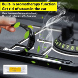 MMAK Anti-Slip Car Dashboard Mat and Mobile Phone Holder Mount with Car Perfume - Universal Non Slip Sticky Rubber Pad with 2 Aroma Sticks and Radium - 2 miniature