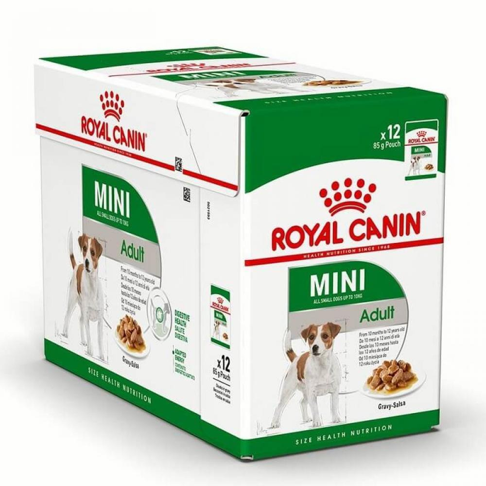 Royal Canin \/ Wet food, Mini adult, Box, 12x3 oz. (12x85 g) - 1