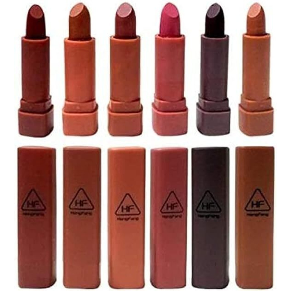 HENG FANG 6 Pcs lipsticks Set Travel Size Fancy Pumpkin Color - 2