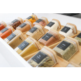 Honey Bee 200ML Multipurpose Airtight Square Glass with Bamboo Lid For Kitchen & Pantry - 6 miniature