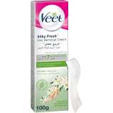 Veet, Silky Fresh, Hair removal cream, For dry skin, Shea butter & lily, 100 g - 1 miniature