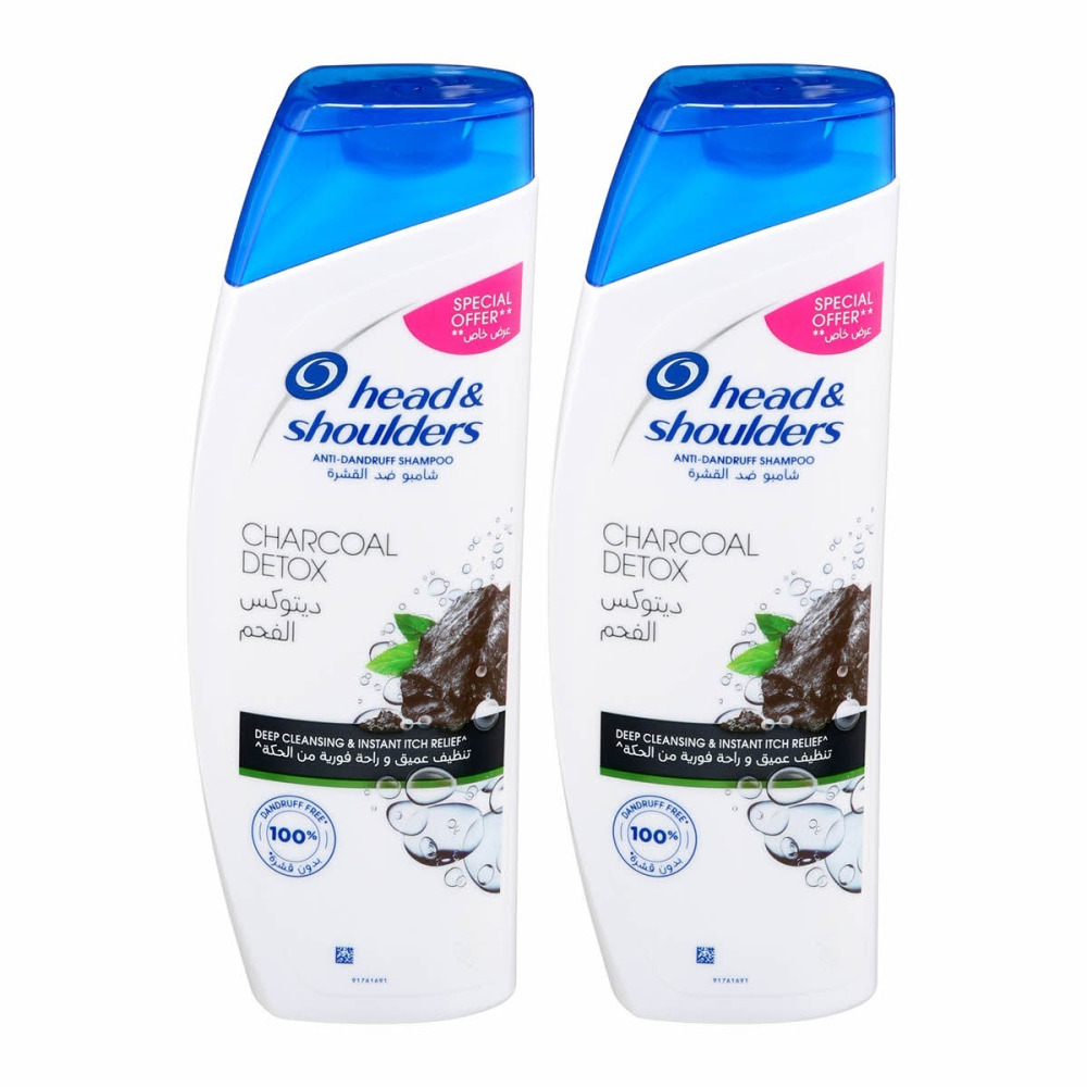 Head and  Shoulders charcoal detox shampoo 2*400ml - 1