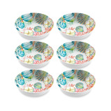 TarHong Sandbar Brights Ocean Themed Low Bowl, 8-Inch, 38-Ounce, Pure Melamine - 4 miniature