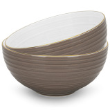 Fissman 2-Piece Bowls Firmina Brown 14.5x7cm / 620ml New Bone China - 1 miniature