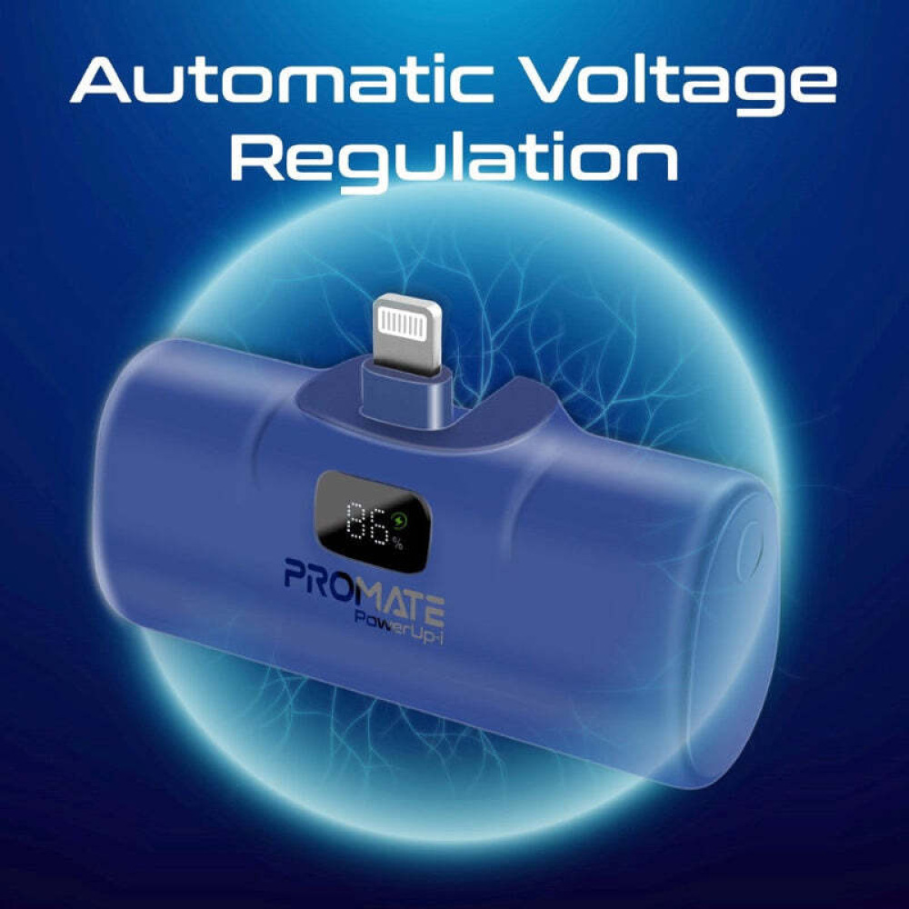 بنك الطاقة Promate powerup-i فائق الصغر مع شحن سريع وموصل Lightning مدمج - 6