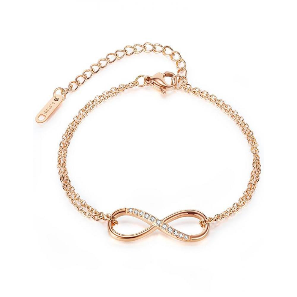 LEE COOPER Women's Stainless Steel Rose Gold Bracelet - LC.B.01246.440 - 1