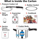 هوكينز طنجرة ضغط، طنجرة ضغط داخلية من الفولاذ المقاوم للصدأ، فضي (Hss50)، 5 لتر - 4 miniature