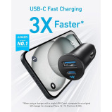 Anker 30W 2-Port USB-C and USB-A Car Charger – A2741H11 – Black - 2 miniature