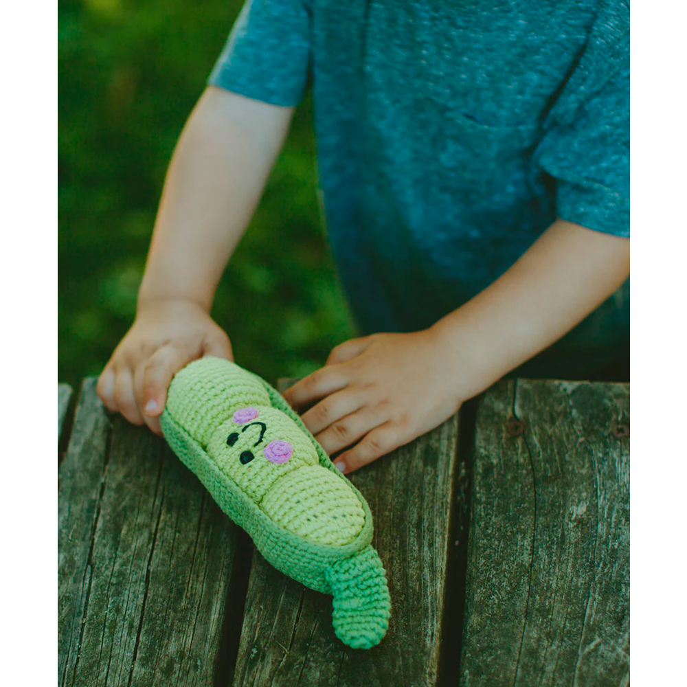 Plush Toy Pebble, Friendly Plush Peapod Rattle - 2