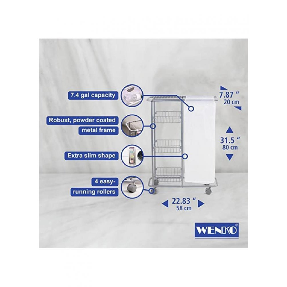 Wenko Collecting Trolley Slim - 2