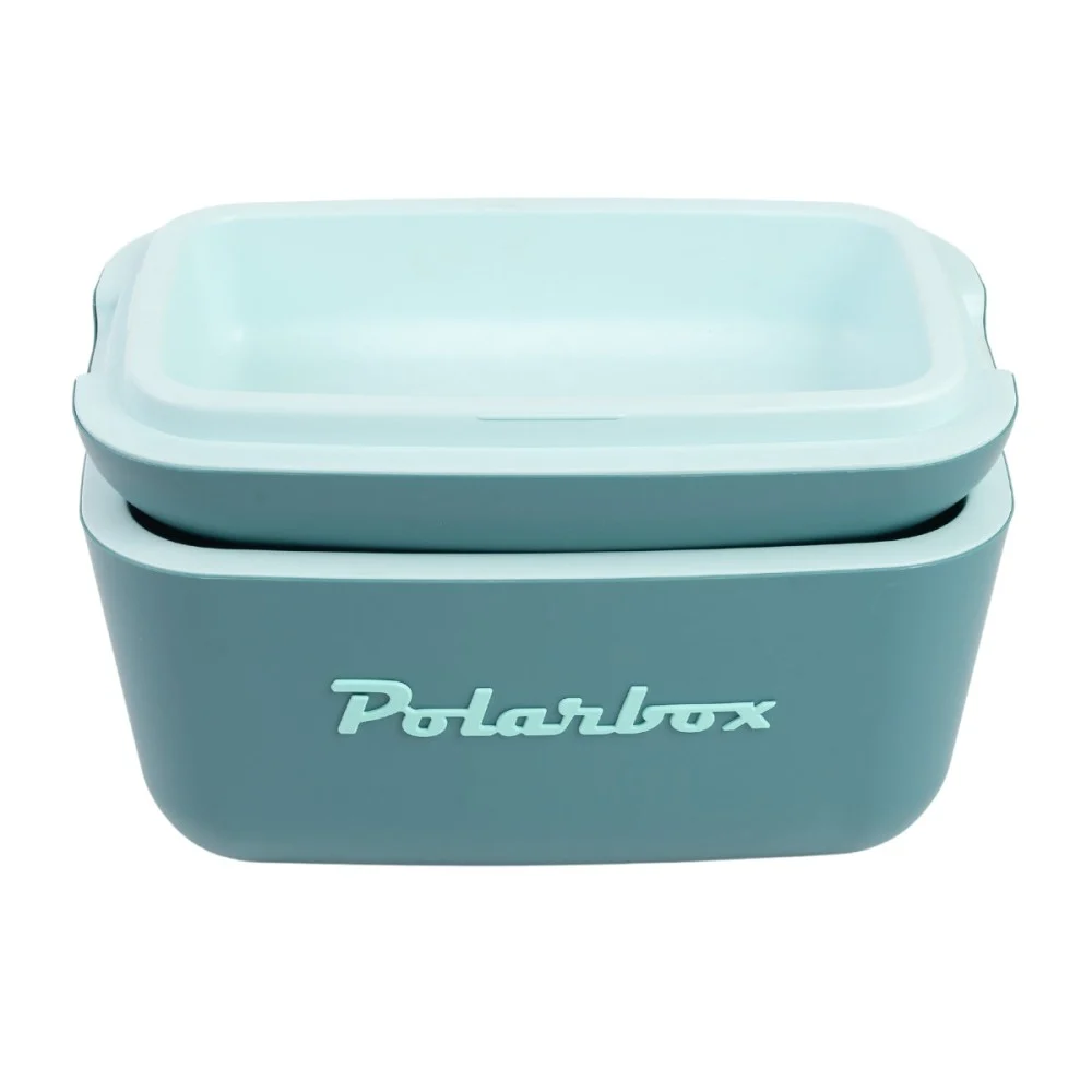 صندوق تبريد كلاسيكي من بولار بوكس سعة 20 لتر مع حزام جلدي، ثلج صلب معزول حراريًا للشاطئ والنزهات وغطاء قابل للتحويل، لون بيج/زيتوني PB-9312، أزرق - بح - 4