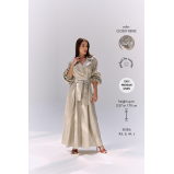 LINEN MAXI DRESS  GLOSSY BEIGE (S) - 5 miniature