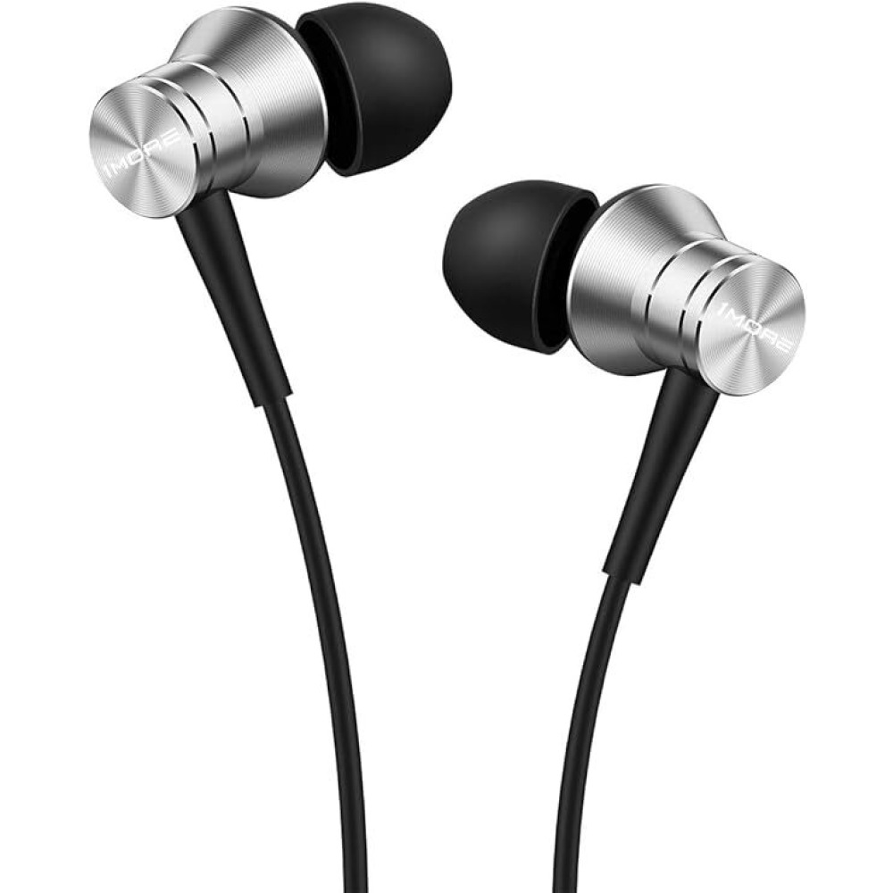 1MORE E1009-SV Piston Fit in-Ear Earphones Fashion Durable Headphones with 4 Color Options, Noise Isolation, Pure Sound, Phone Control with Mic for Sm - 1