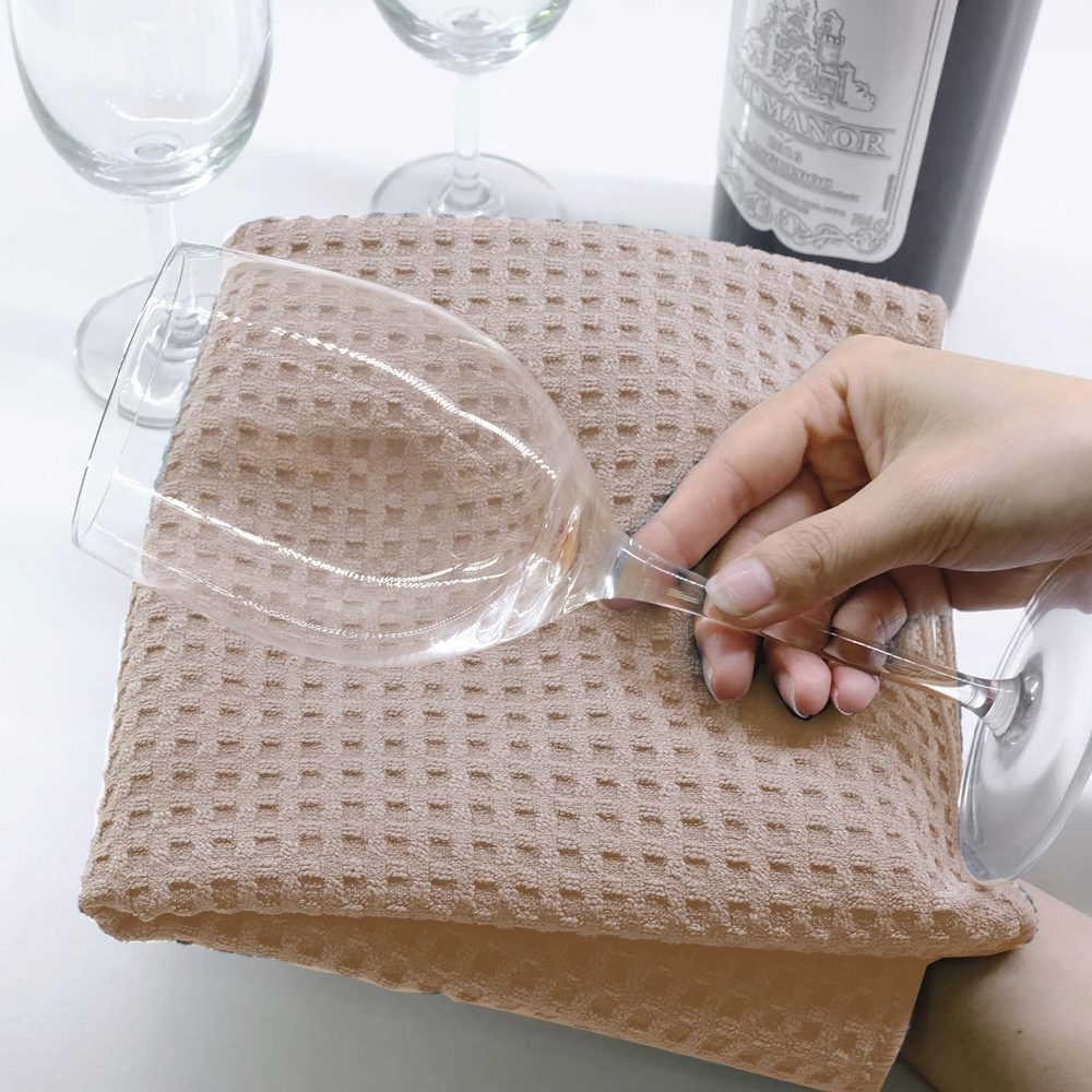 Кухонное Полотенце BYFT Orchard Heavy WAFFLE, 50 x 100 СМ, Хлопок 300 Г/М², Светло-Бежевый, НАБОР Из 4 ШТ. - 4