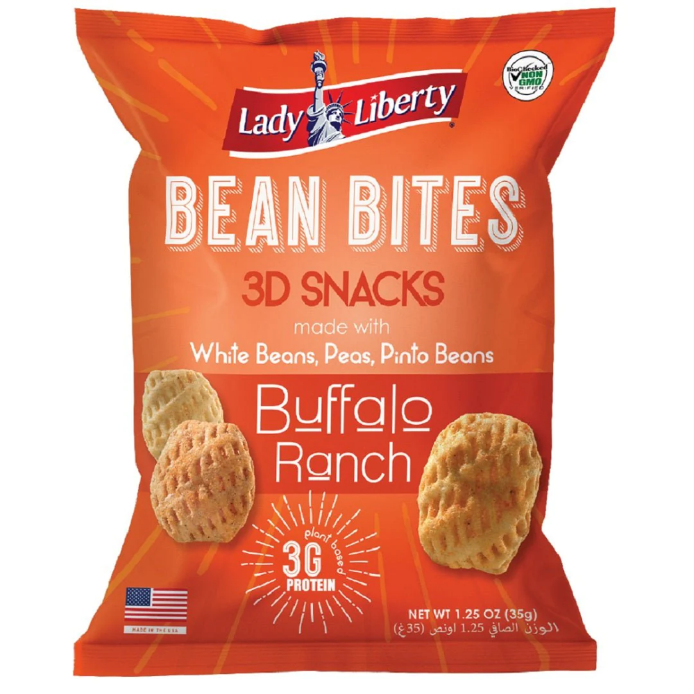 Lady Liberty Bean Bites, Buffalo Ranch, Plant-Based Protein, 35 g - 1
