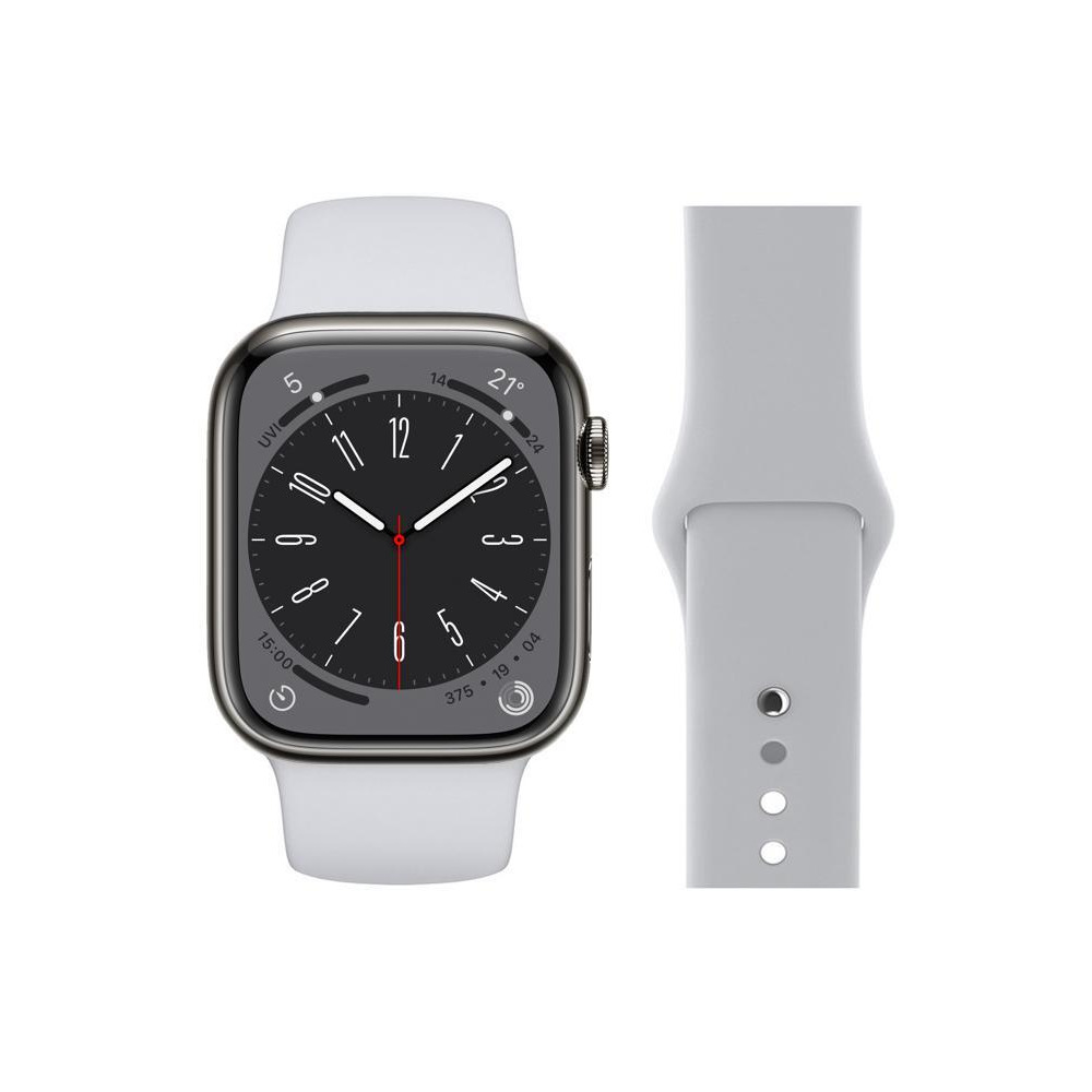 Perfii Solid Silicone Replacement Band for Apple Watch 49, 45, 44, 42 mm Series Ultra 8/7/6/5/4 SE - 1