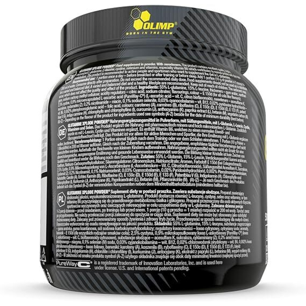 Olimp Glutamine Xplode Порошок L-Глютамин Порошок 500 Г 50 Порций Со вкусом апельсина - 3