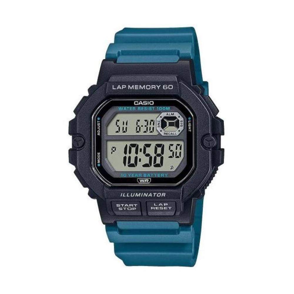 CASIO Water Resistant Digital Wrist Watch WS-1400H-3AVDF - 44 mm - Blue - 1