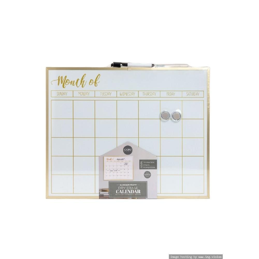 Календарь Сухого Стирания В Алюминиевой Рамке, Золотой Еженедельник, 16 X 20 ДЮЙМОВ - 1