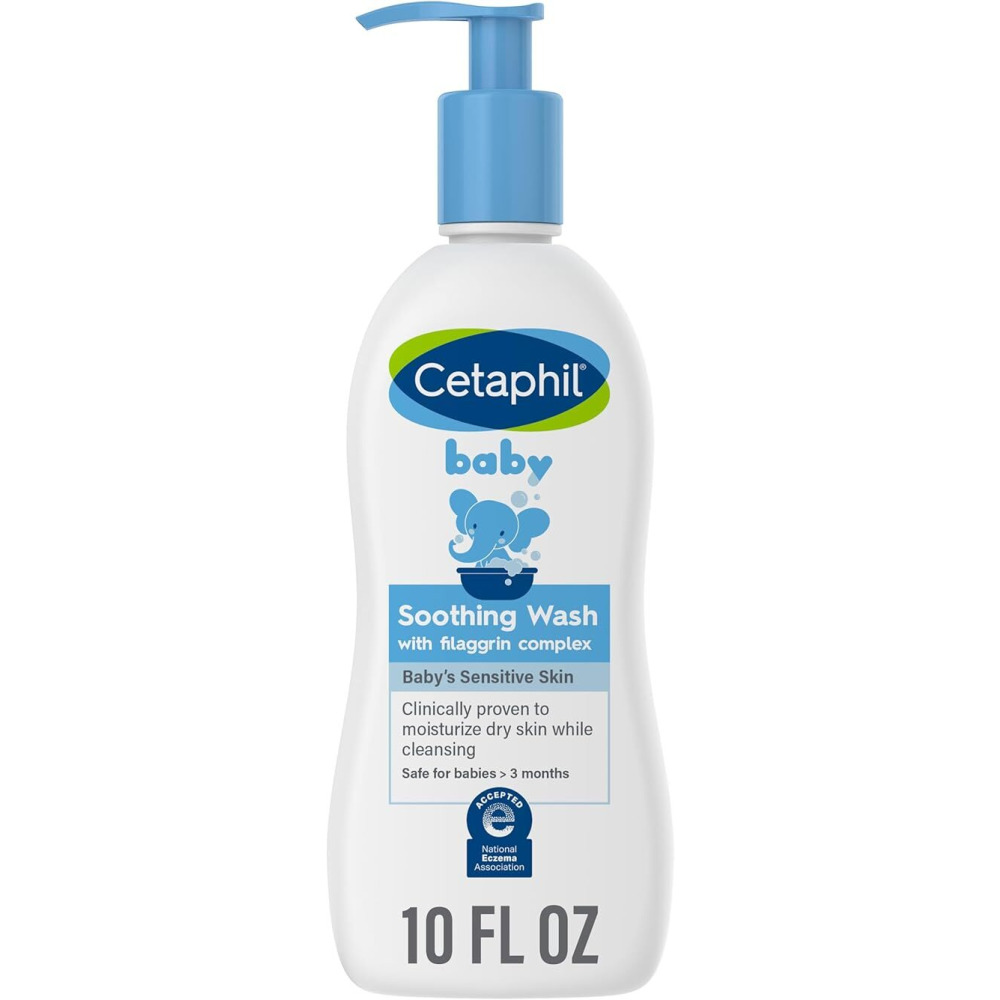 Cetaphil Baby Soothing Wash, Paraben Free, Hypoallergenic, Colloidal Oatmeal, Dry Skin, 10oz - 1