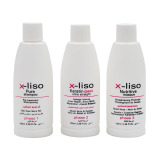 X-Liso / مجموعة معالجة الشعر ، كيراتين كيوماكس ، 3 × 100 مل - 4 miniature