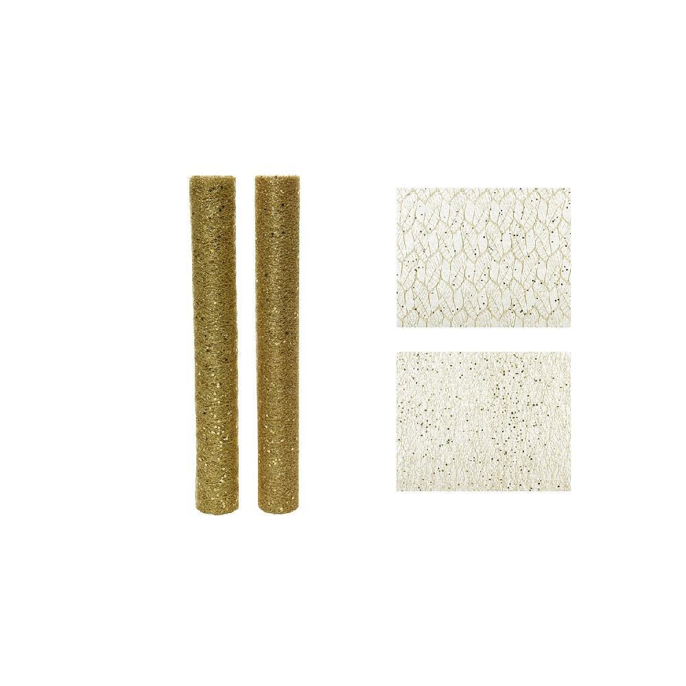 هيكل Kaemingk Decoris مصنوع من البوليستر اللامع باللون الذهبي الفاتح - 1