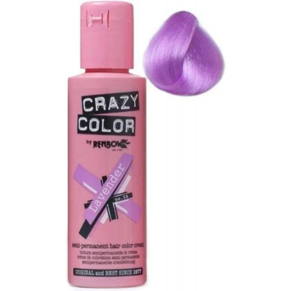 Crazy Color / Hair color, Semi permanent, 54 - lavender, 3.38 fl. oz (100 ml)