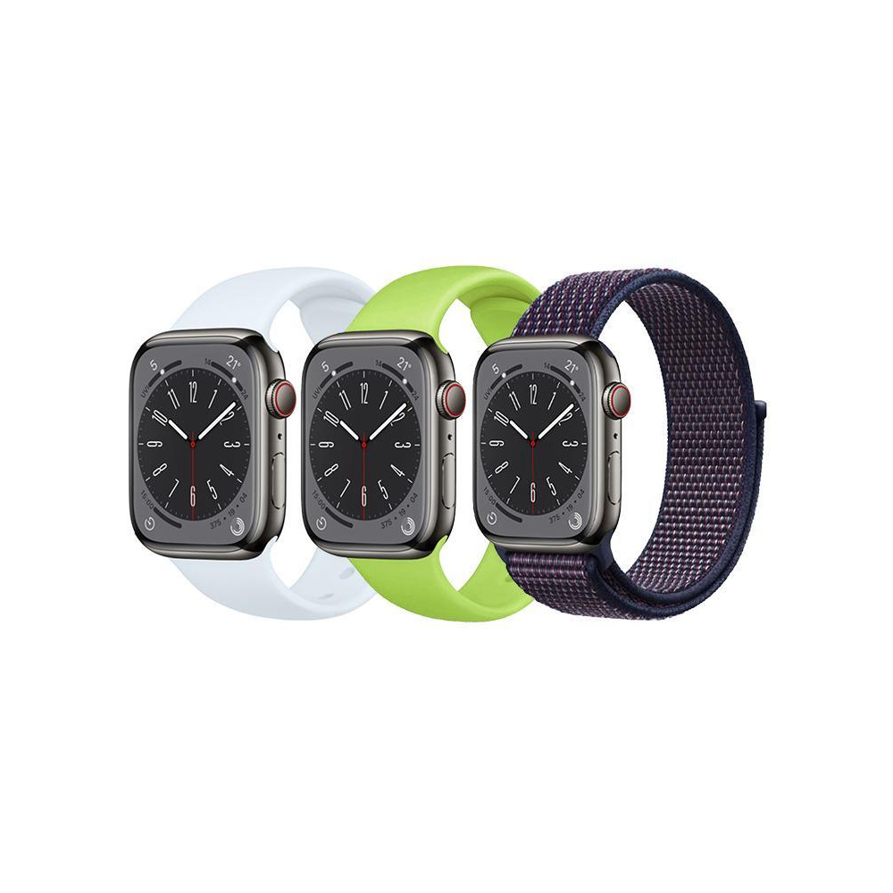 Сменный ремешок для Apple Watch 49/45/44/42 мм Серии Ultra 2/Ultra/9/8/7/6/5/4/SE 3 шт - 1