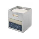 Interdesign Evie View Front Storage Box, Grey - 2 miniature