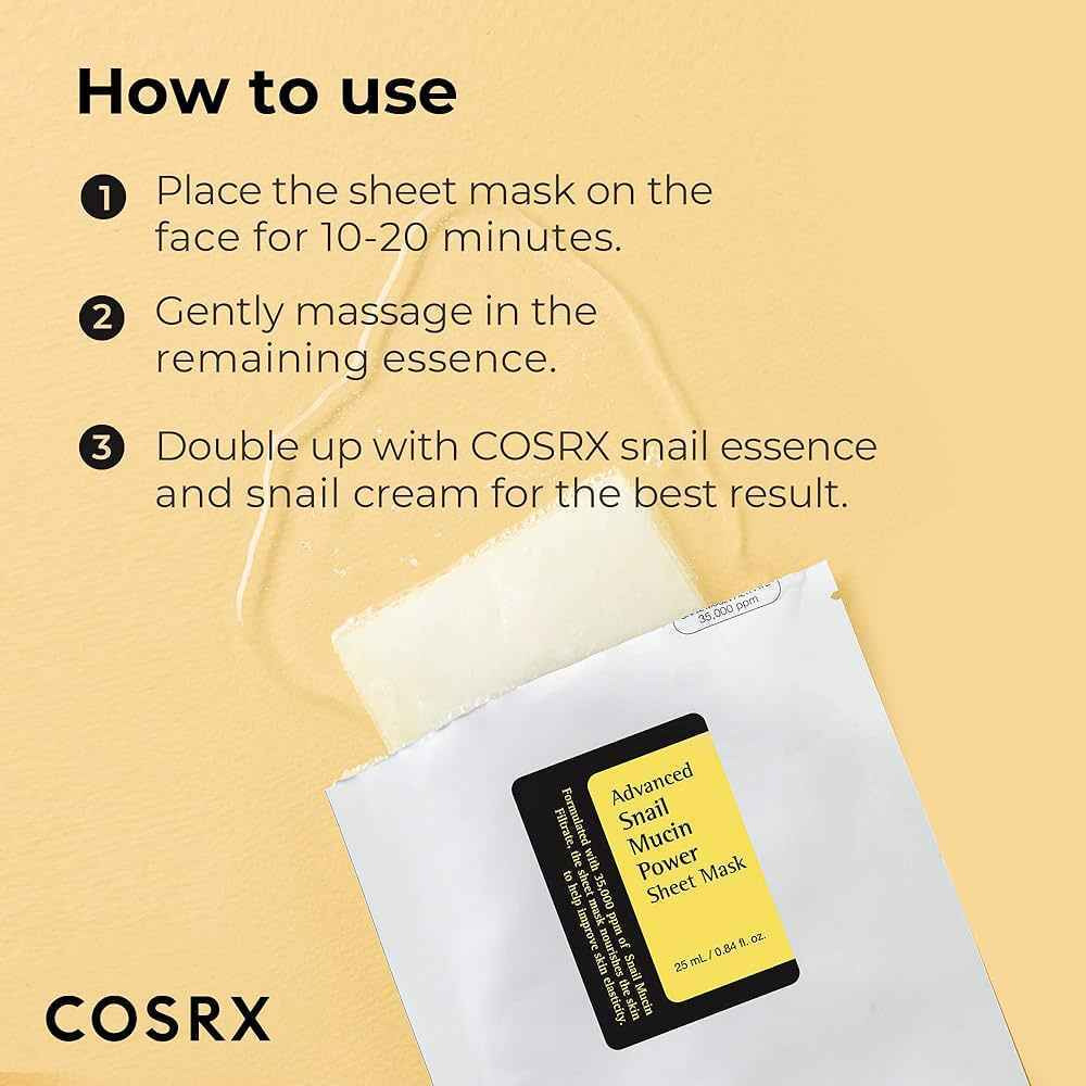 Cosrx Advanced Snail Mucin Power Essence Sheet Mask - 25ml - 2