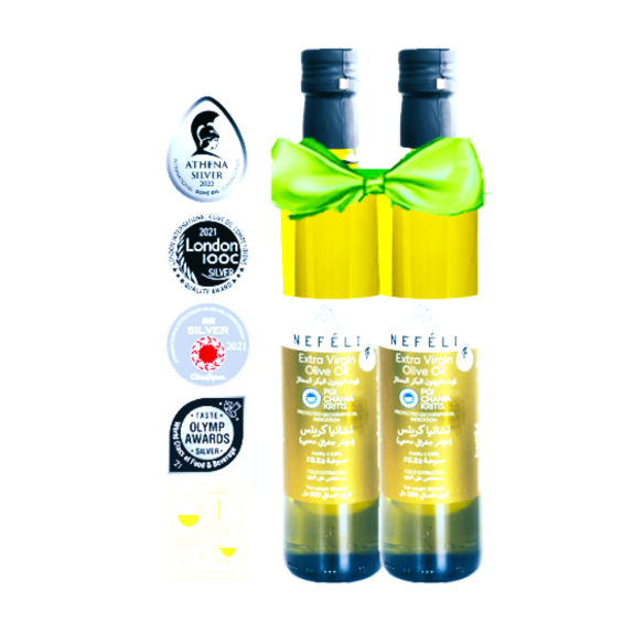 EXTRA VIRGIN OLIVE OIL  NEFELI GREECE 500MLX2 COMBO PACK