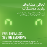 AI Smart Speaker. Use your voice to play music, learn, set up reminders, alarms, updates via Bluetooth or Wi-Fi (speaks Arabic, English) Lite Green - 4 miniature