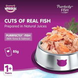 Whiskas, Wet food, Purrfectly Cat, Tuna and Salmon, 24*85 g - 2 miniature