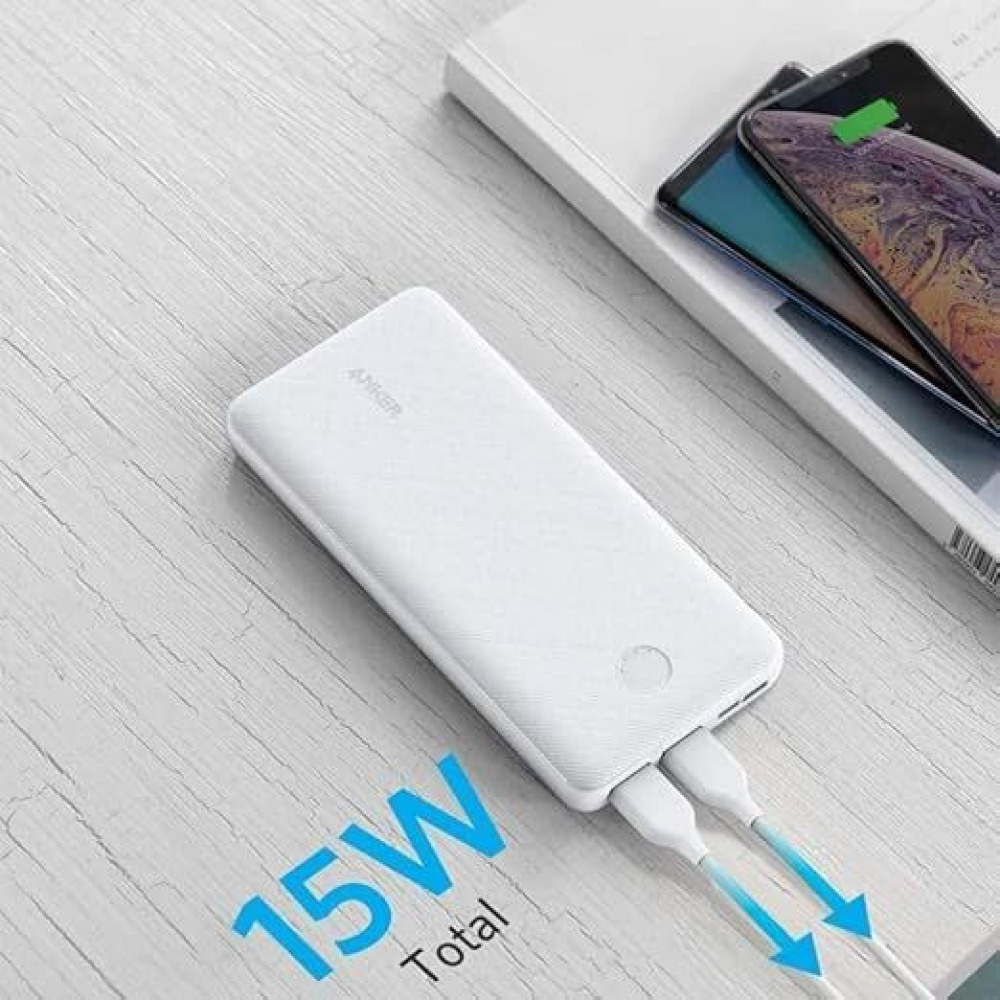 ANKER, Power bank Powercore II, 2 ПОРТА USB, 15 ВТ, 20000 мАч, Белый - 3