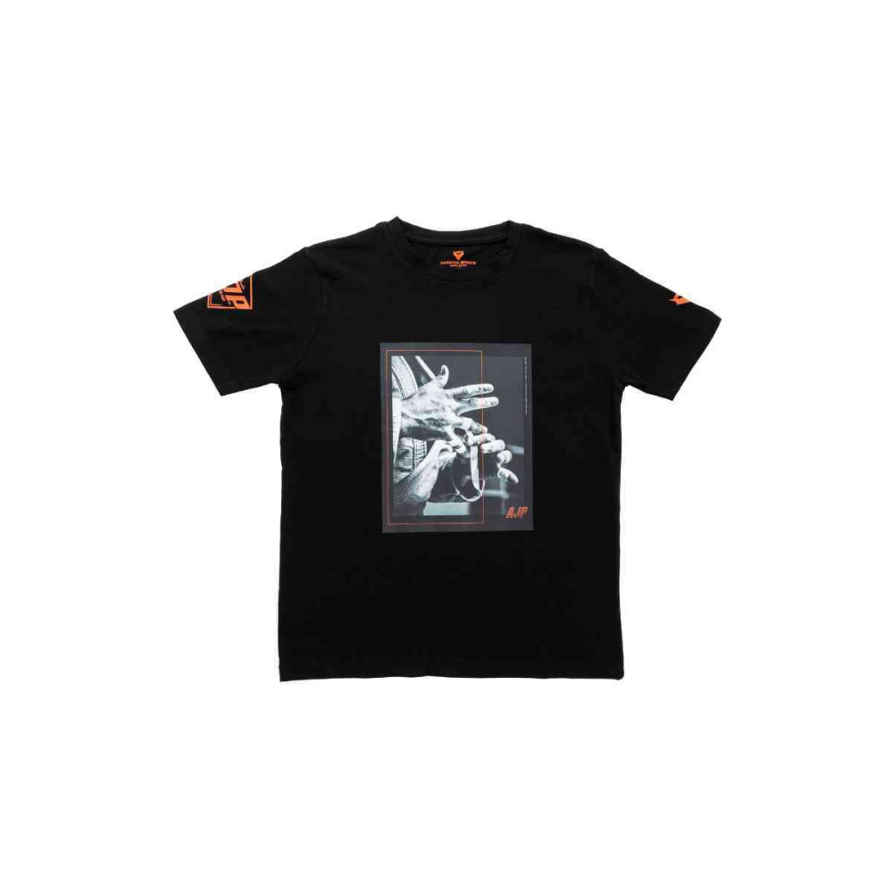 تي شيرت UAEJJ AJP LOGO2، قطن، للرجال، أسود - XS - 1