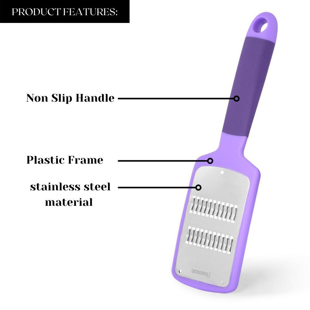 Fissman Cheese Hand Julienne Stainless Steel Grater Purple 26cm - 2