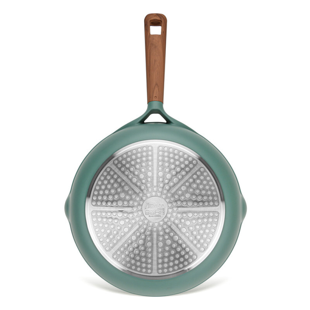 مقلاة فيسمان من سلسلة فيرينزي غير قابلة للالتصاق مع قاعدة حثية باللون الأخضر مقاس 28 × 7 سم - 6