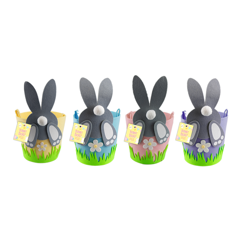 Gems Easter Pom Pom Bunny Basket Assorted, 1 Piece - 1