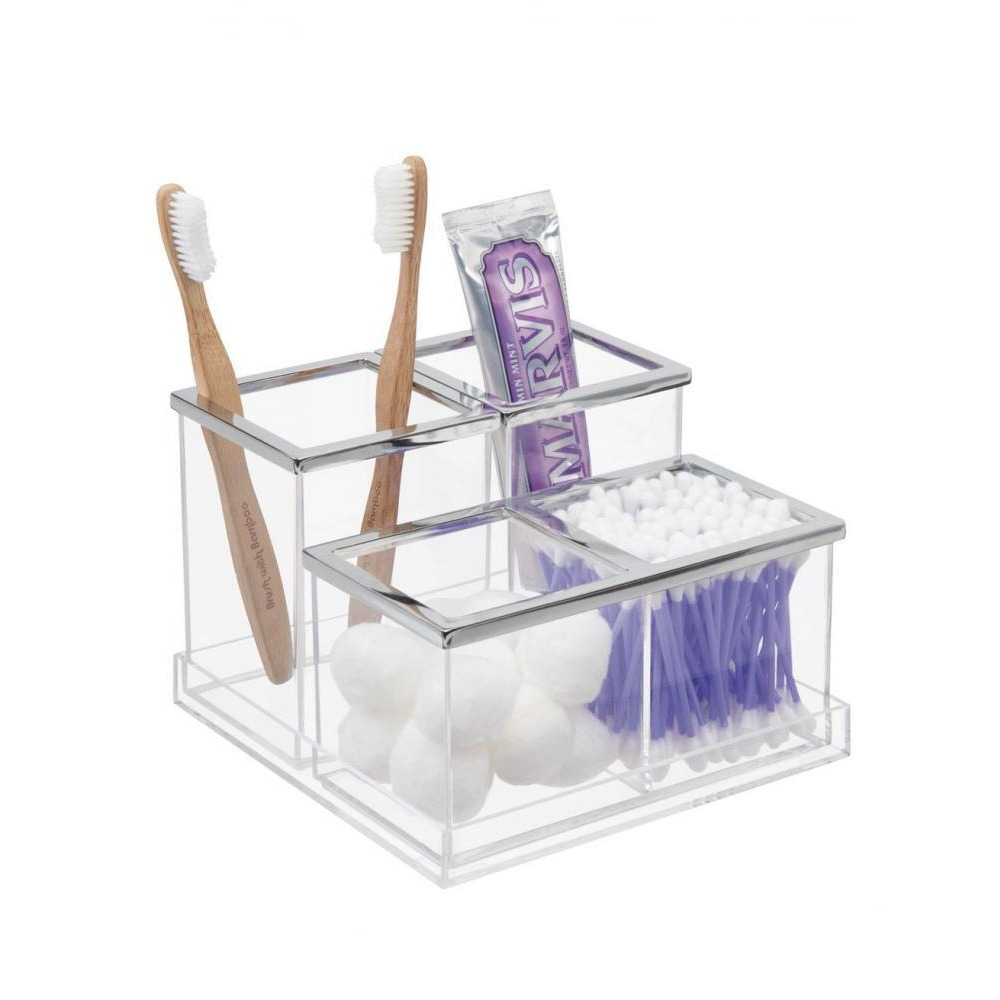 Interdesign Clarity Vanity Organizer Set of 4 - 1