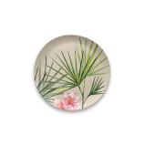 TarHong Palermo Tropical Bamboo Round Platter, 14"", Proprietary Merge Material Mix (Bamboo powder & Melamine)" - 1 miniature