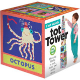 مكعبات تكديس برج توت فيرست ووردز من إيبو للأطفال الصغار، متعددة الألوان - 2 miniature