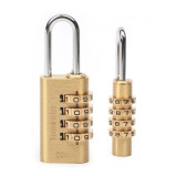 Terminator brand Brass Combination Pad Lock 20 mm 4 Wheel - 3 miniature