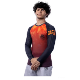 UAEJJ Jiu Jitsu Long Sleeve Rash Guard for Adults - L - 3 miniature