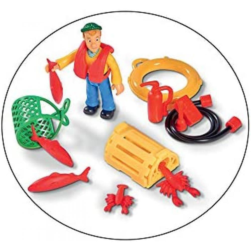 Simba / Fireman Sam, Charlies Fischerboot and figurine, 109251074038 - 2